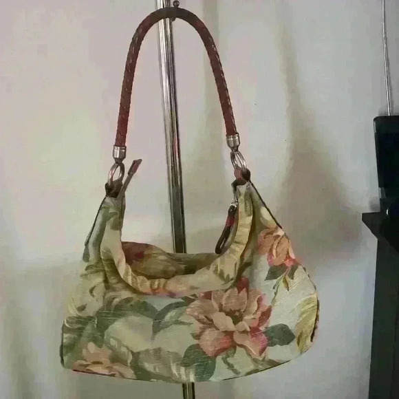Fossil 1954 Women's Tapestry Floral Bag Braided Handle - Picture 1 of 10